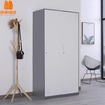 Custom White Durable Furniture Steel Dressing Clothe Wardrobe Cabinet