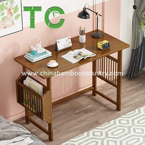 Natural Computer Desk with Storage Home Office Desk Laptop Study Writing Table