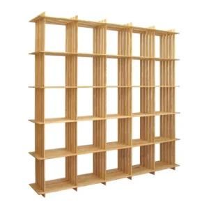 Wood Rectangle 1-25 Hole Bookcase- Solid Unfinished Pine