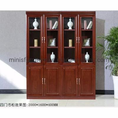 (M-FC019) China High Quality Office Furniture Wood 4 Doors Filing Cabinet with Tempered Glasses