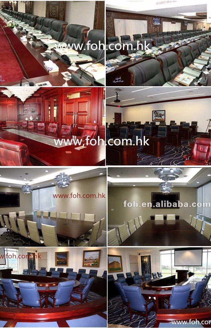 Big Size Customized Round Wooden Conference Table for Business Meeting