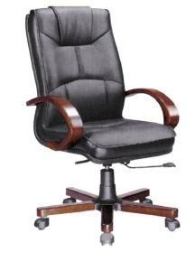 Modern Large Comfortable Wooden Armrest Bend Senior Executive Chair