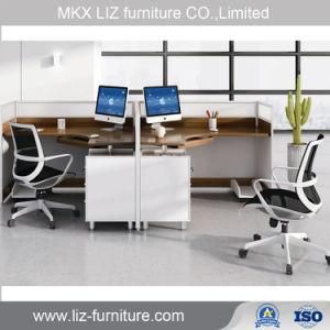 Modern Design 2 Person Glass Partition Office Cubicle Workstation (CP72L-4)