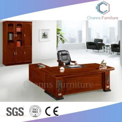 Wholesale Office Furniture Solid Wood Veneer MDF L Shape Executive Table (CAS-VA21)