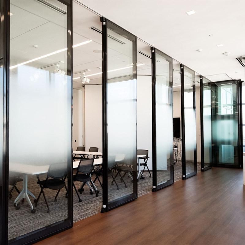 Manufacturer Flexible Moving Glass Partition Frosted Glass Room Dividers