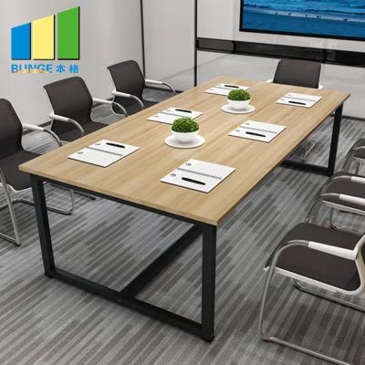 Office Furniture Wooden Meeting Tables Office Conference Boardroom Desks Table Tops with Socket