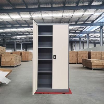 2 Door Swing Metal Storage Cabinet Steel Cupboard with 4 Shelves for Sale