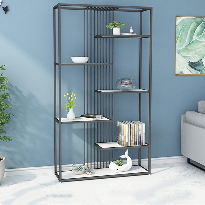 Light Luxury Simple Wrought Iron Shelf Multi-Layer Storage Rack Porch Bookshelf 0516