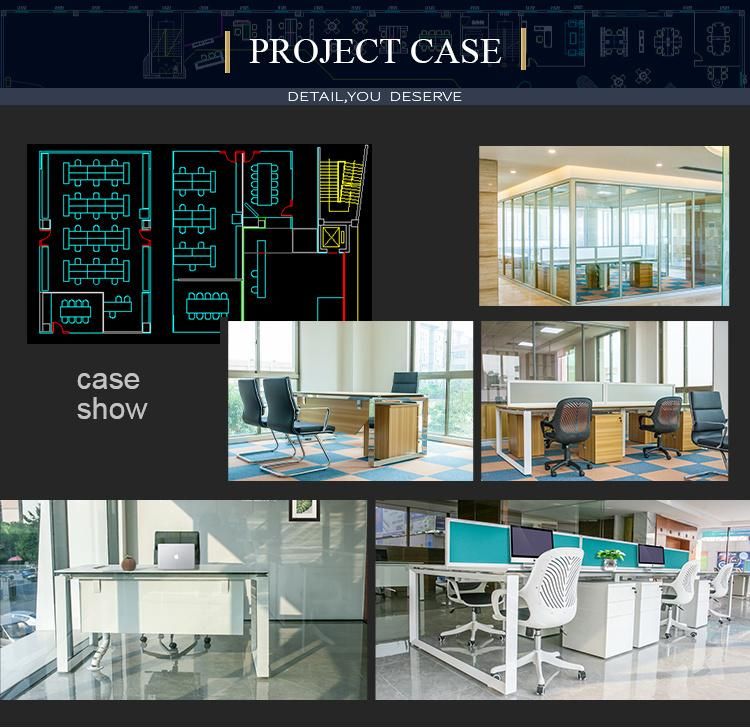 China Manufacturer Modern Design Steel Desk Frame White Table Top 4 Person Office Workstation