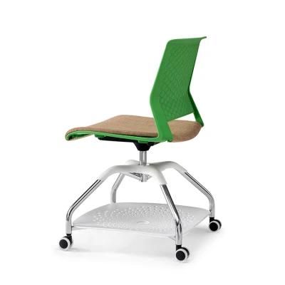 Contemporary Office Wheels Mesh Seat Chatting Leather Training Chairs