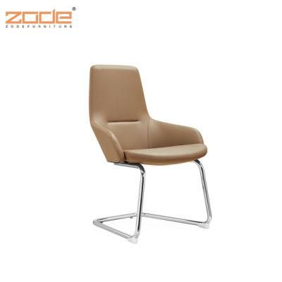 Zode Foshan Brown Swivel Visitor PU Executive Office Chair for Staff