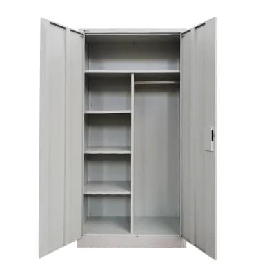 2 Door Clothing Steel Furniture Locker Closet Wardrobe Metal Cabinet