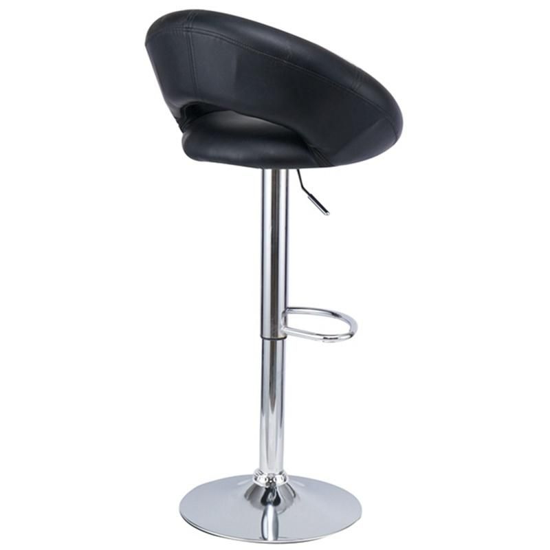 Minimalist PP Swivel Adjustable Cafe Furniture High Middle Back Bar Stool Chair