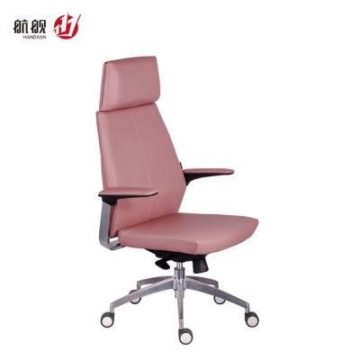 Pink Leather High Back Office Computer Chair for Girls Ergonomic Chair