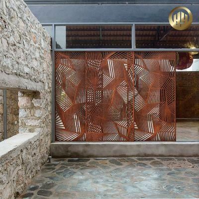 Customized Corten Steel Garden Decorative Panel Metal Screen