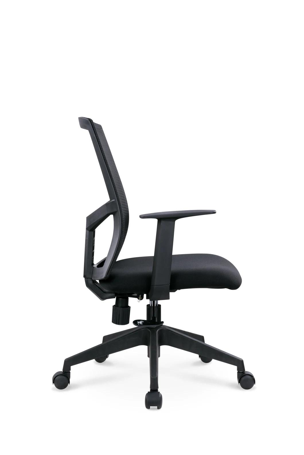 American BIFMA European En1335 Medium Strong Plastic Base Swivel Staff Boss Executive Modern Fabric Office Chair