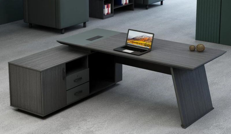 2021 New Design Modern Office Furniture MDF L Shaped Executive Office Table