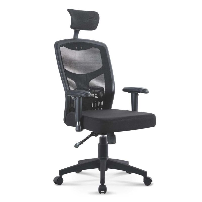 Commercial Furniture Ergonomic Staff Mesh Rotary Office Chair with Headrest