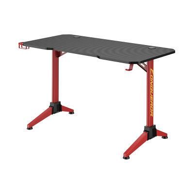 Professional Office PC Laptop Computer Gamer T-Shaped Gaming Desk with RGB Lighting