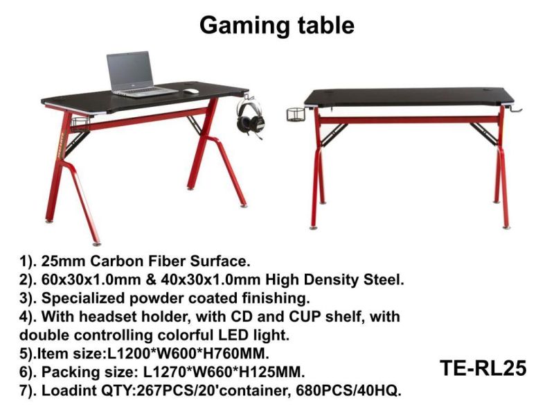 Gaming Desk Office Computer Table PC High Quality Powder Coating Desk Home Furniture