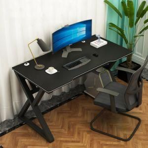 Steel Frame Wood Writing Desk Computer Desk PC Gaming Table