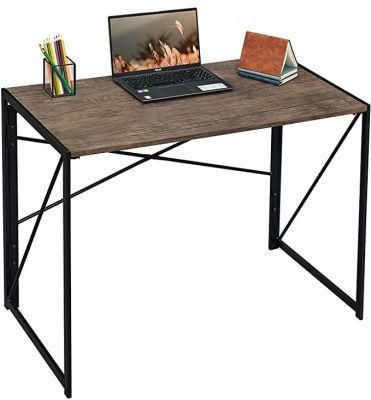 Nova Brown Computer Desk Office Table Foldable Table Simple Home Office Desk