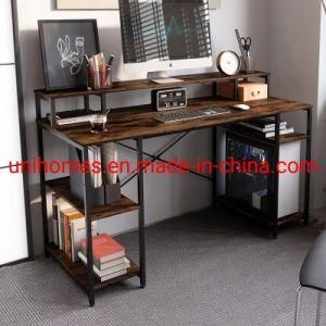 Home Office Desk with Shelves Modern Simple Writing Desk for Study