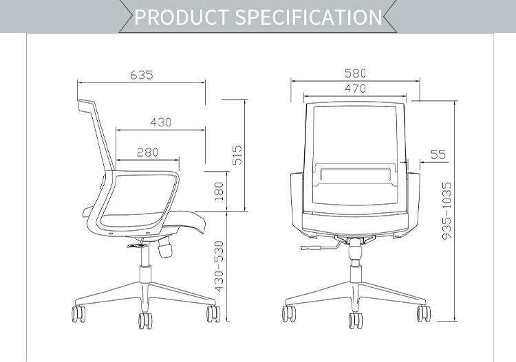 Competitive Price Ergonomic Mesh Adjustable Back Rest Executive Ergonomic Europe Design Office Furniture Chair