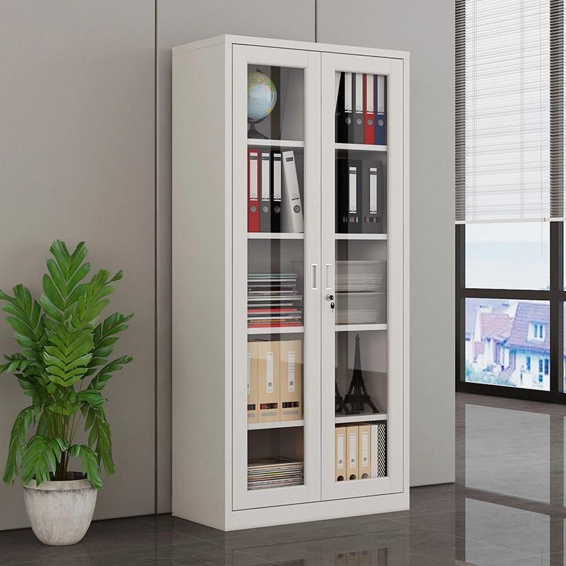 Gdlt High Quality Office Locker 2 Door Cabinets Glass Door File Cabinet