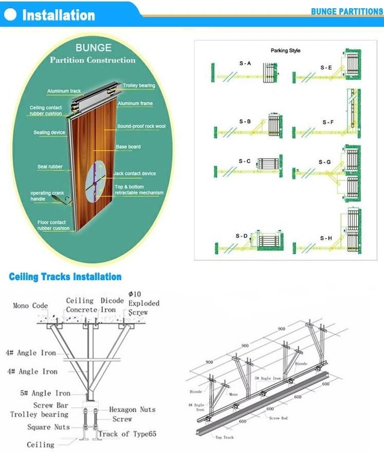 Sliding Folding Acoustic Operable Partition Walls for Restaurant
