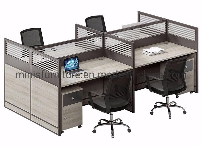 (MN-WS253) Office Staff Workstation Cubicles with Partitions and Drawers