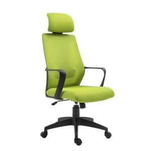 Popular Design Green Color High Back Mesh Office Chair with Headrest