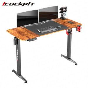 Icockpit Gaming Desk Adjustable Height Sit Stand Electric Adjustable Desk Computer Desk Gaming