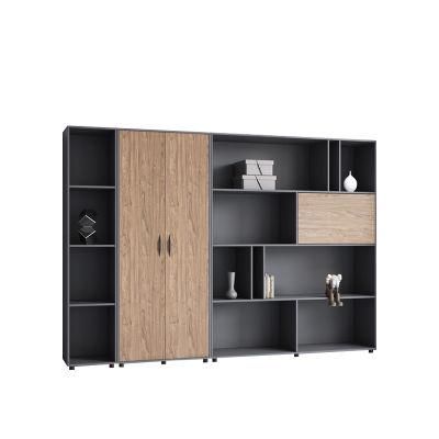 Modern Bookshelf Bookcase Wooden Display Rack Furniture Cupboard Storage Office Filing File Cabinet with Drawer