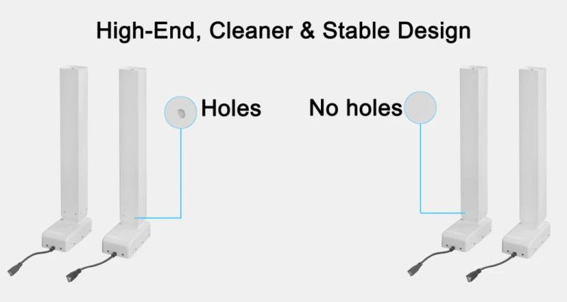 Electric Height Rising 3-Stage Adjustable Steel Table Lift Base Leg