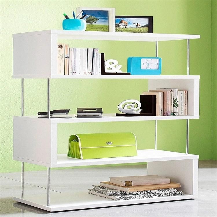 Creative White Wooden Shelf for Living Room