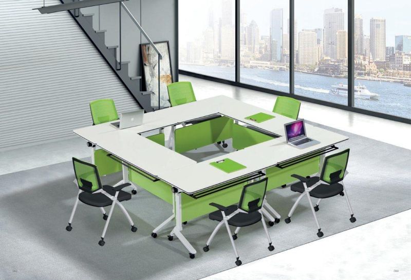 Stackable Folding Standing Movable Sliding Laptop Computer Study Office Table Training Desk
