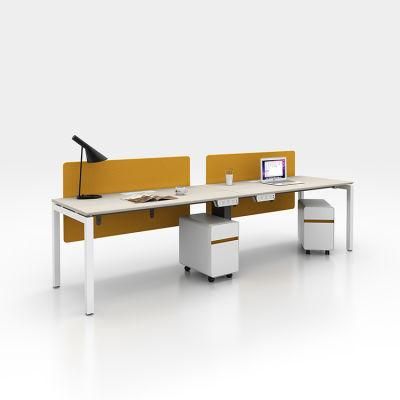 High Quality Office Furniture 2 People Workstation Office Computer Table Design with Fabric Divider Panel