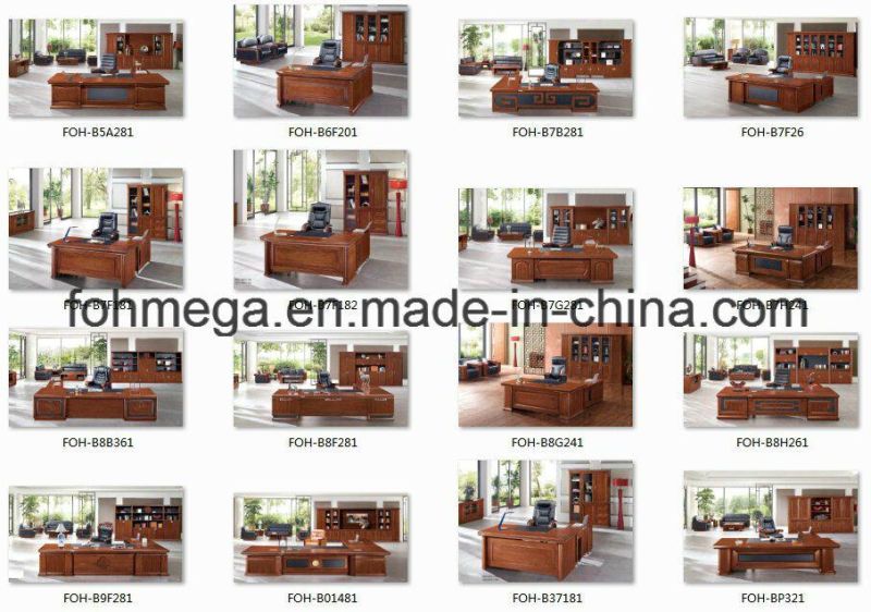 Wooden Design Heavy Duty Classic Office Executive Table with Storage