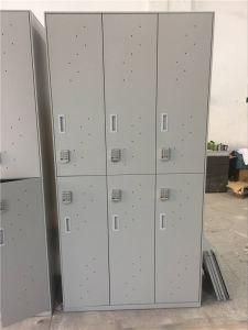 Metal Closet 6 Doors with Password Lock Locker for Italy Market