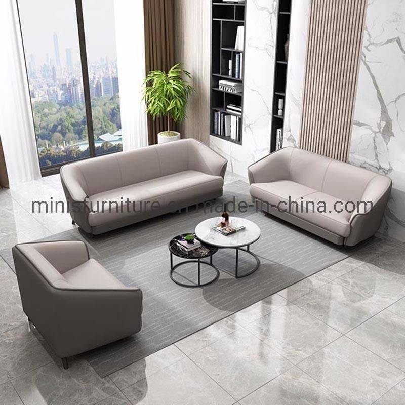 (M-SF22) Home/Modern Commerical Office Furniture Leather Sofa with Coffee Table