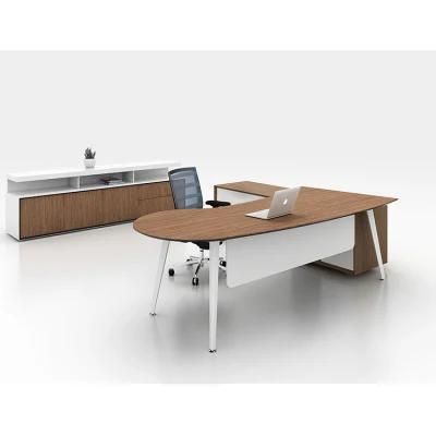 High Quality Steel Frame P Shaped Modern Executive Office Table