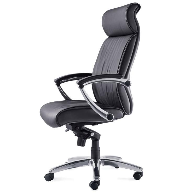 Traditional Design of Office Swivel Chair with Black Leather