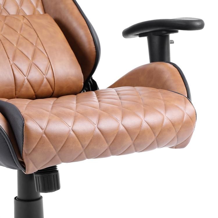 Massage Gaming Chair Adjustable Massage Lumbar Cushion High Back Ergonomic Leather Computer Desk Chair