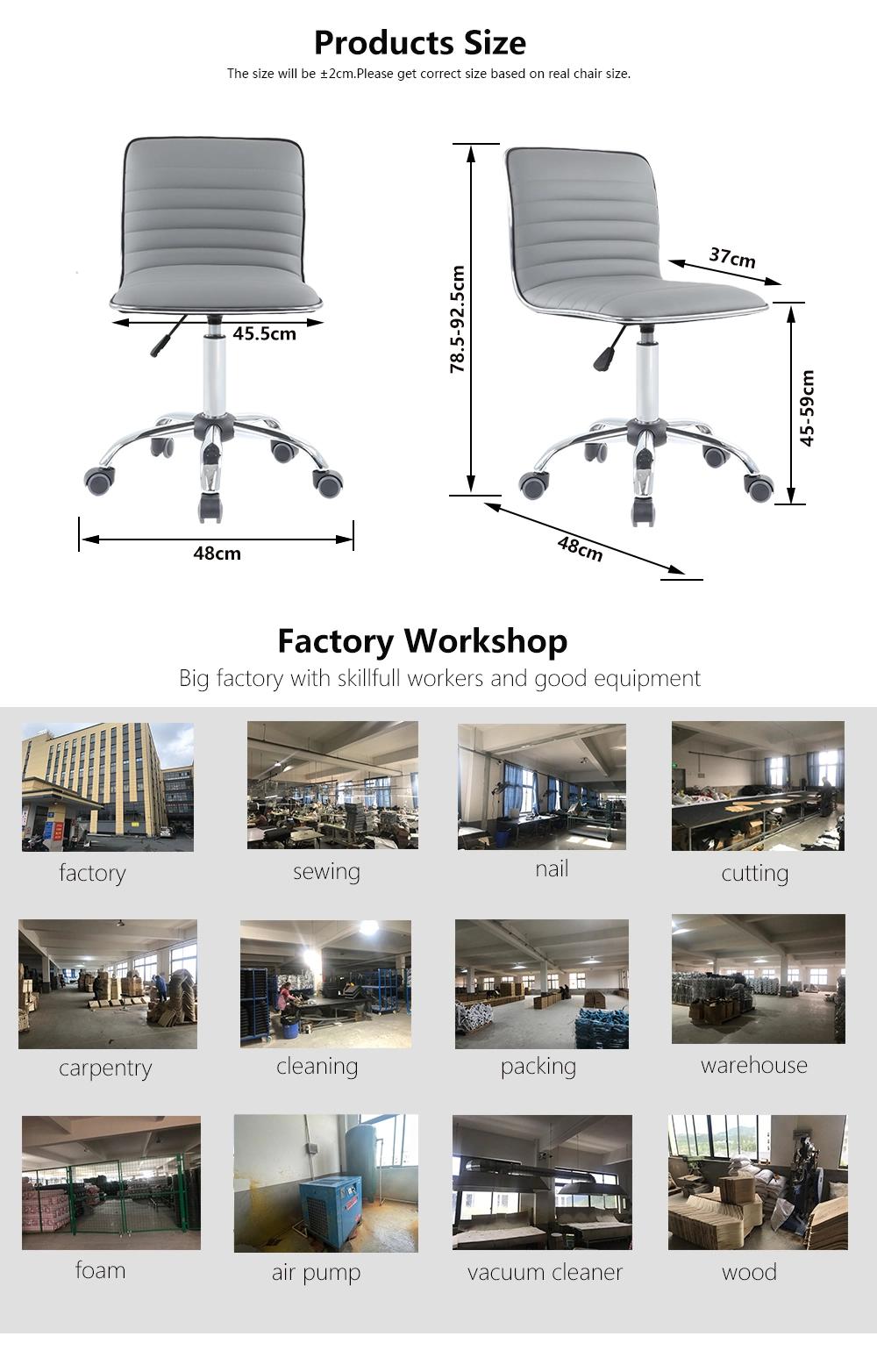 Home Office Chair Task Computer Chair Swivel Adjustable Height Soft PU Bar Stool