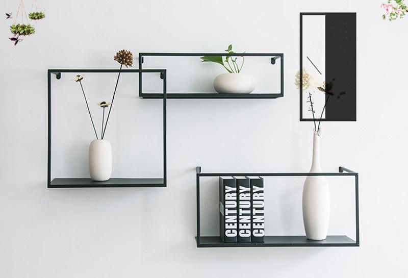 Nordic Modern Minimalist Wrought Iron Wall Shelf 0581