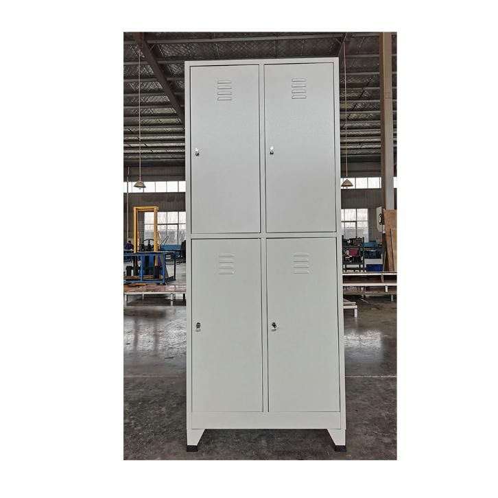 Fas-027 Metal Cabinet OEM Gym Office 4 Door Staff Clothing Cabinet Lockers for Changing Room