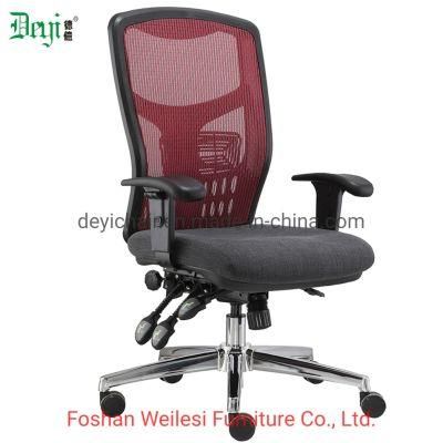 Three Lever Heavy Duty Seat Slider Mechanism Mesh Back Adjustable Arms Chrome Base Computer Chair