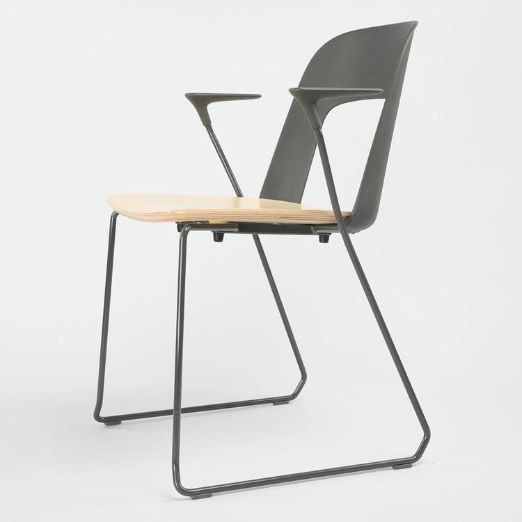 ANSI/BIFMA Standard Stainless Steel Plastic Office Furniture Arm Chair