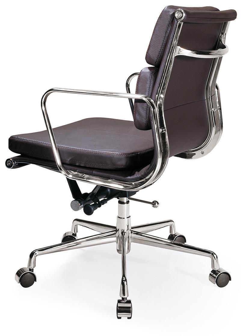 High Back Swivel Leather Office Meeting Aluminum Chair